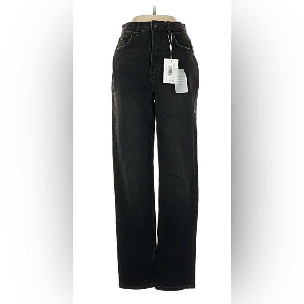 Anine Bing Black Straight Leg Jeans